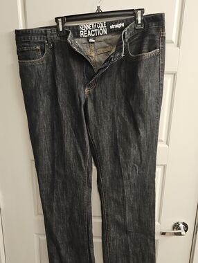 Kenneth Cole Reaction Men's Straight Jeans - Dark Blue Indigo